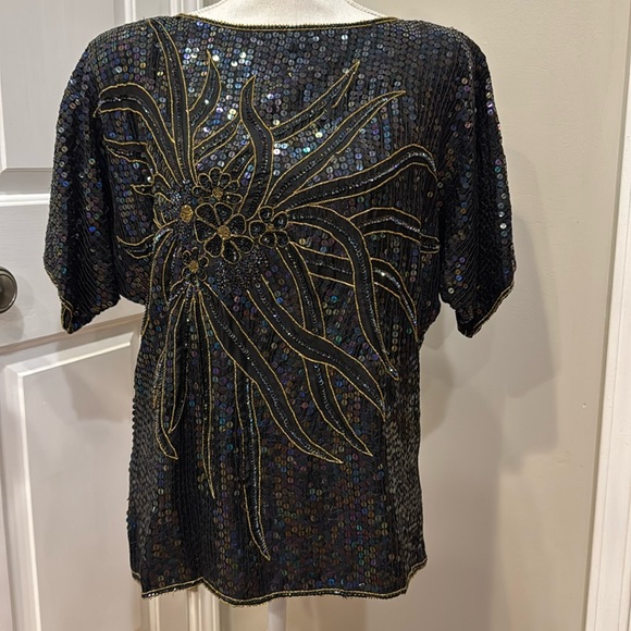 Tops - 100% pure silk sequined blouses
Excellent condition